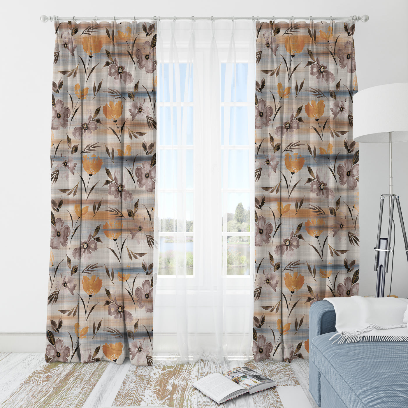 Pinwheel Flower Curtains