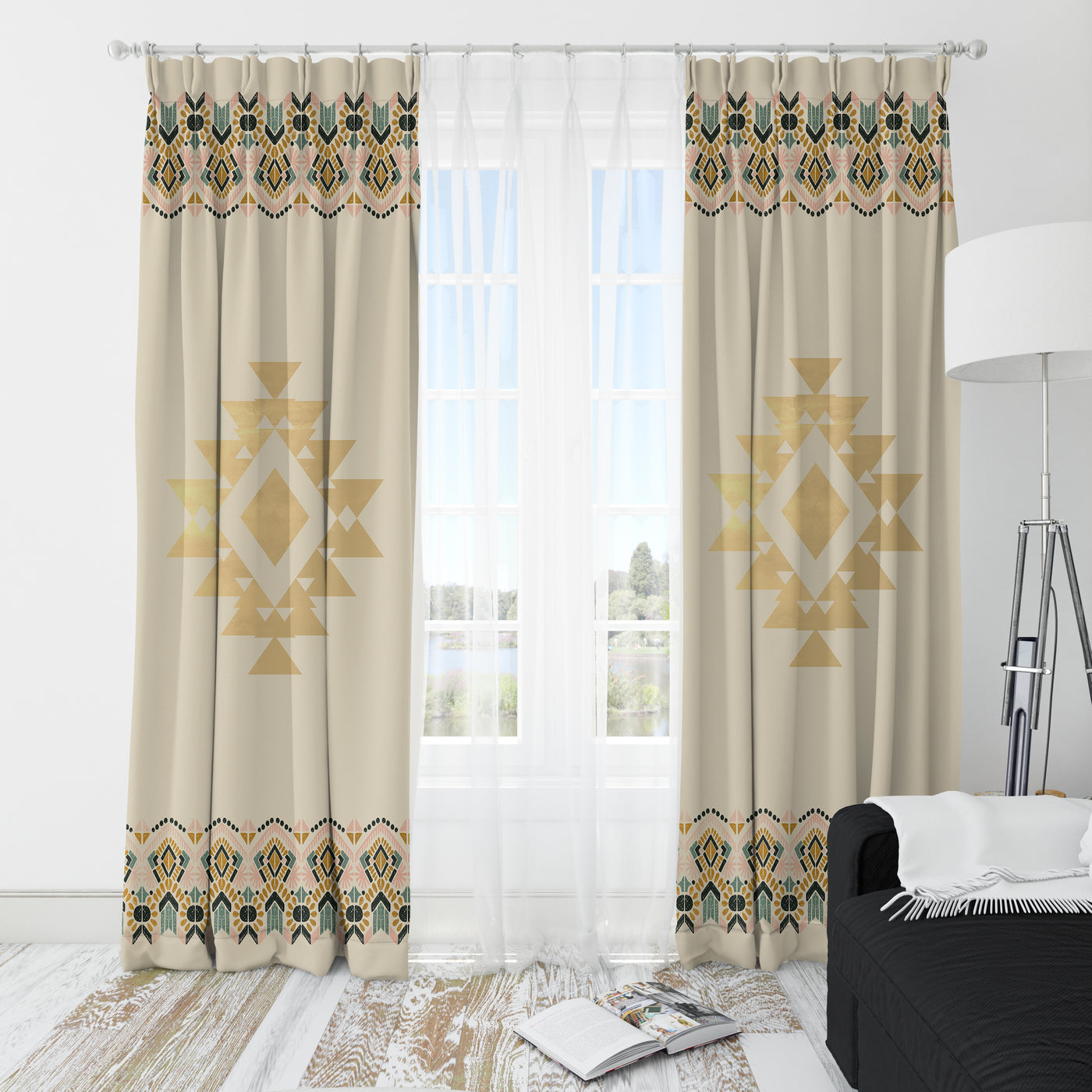 Indian Geometric Curtains