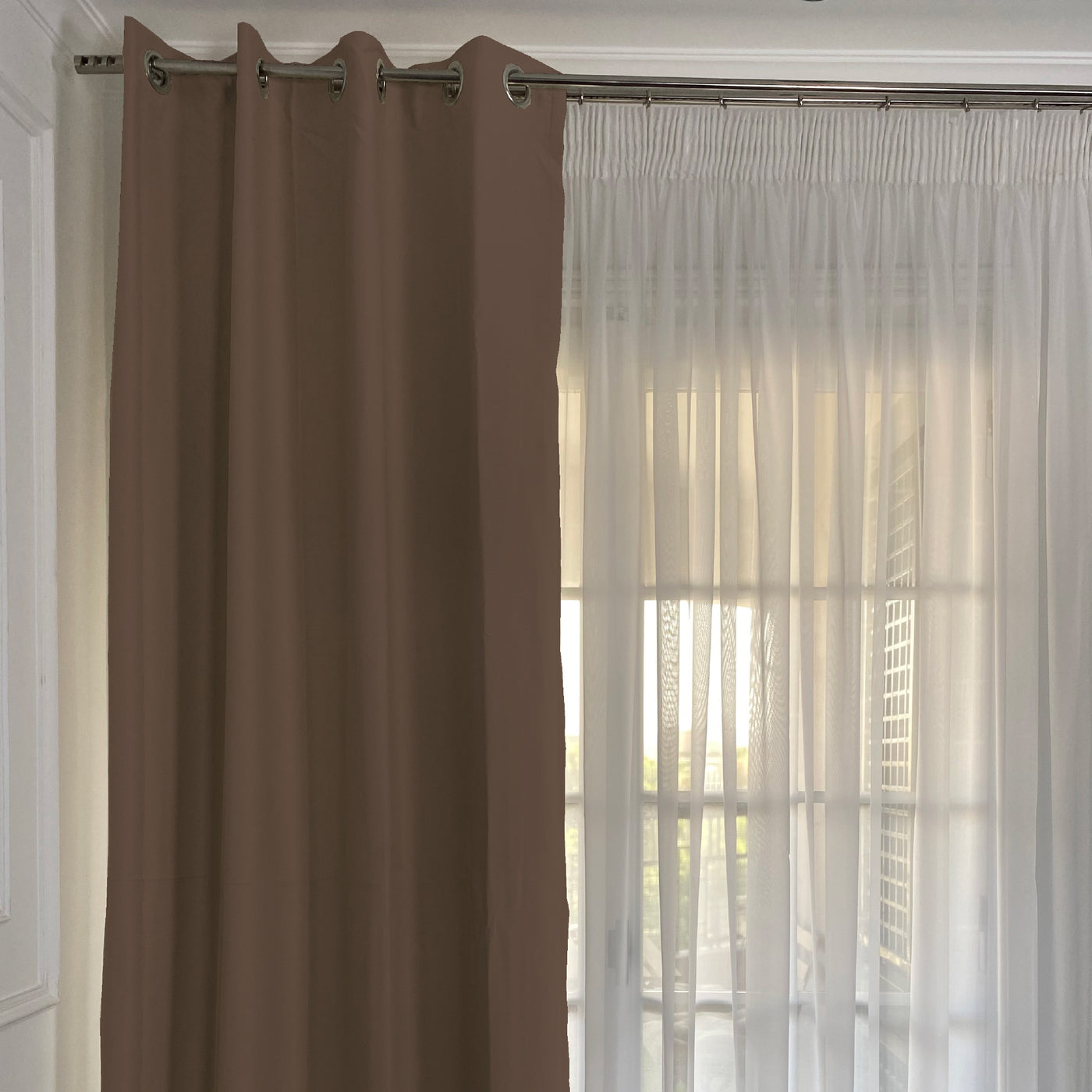 Brown Blackout Curtain