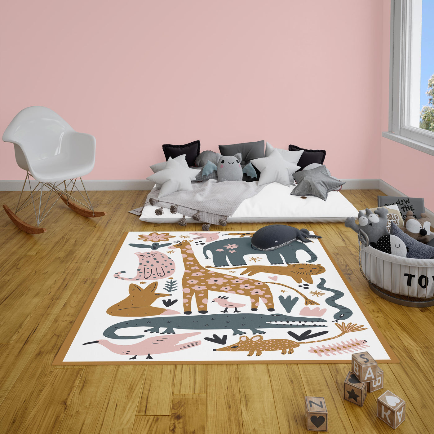 Cute Cartoon Animals Kids Carpet