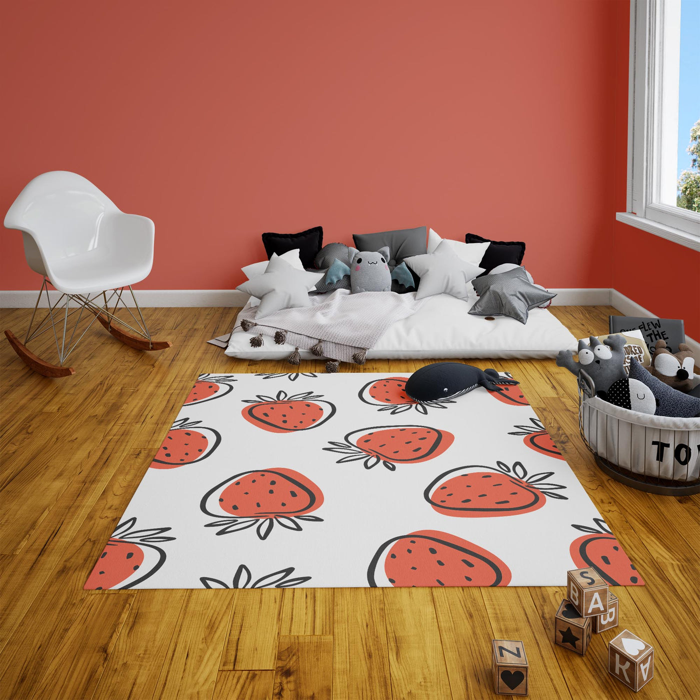 Sweetie Strawberries Kids Carpet