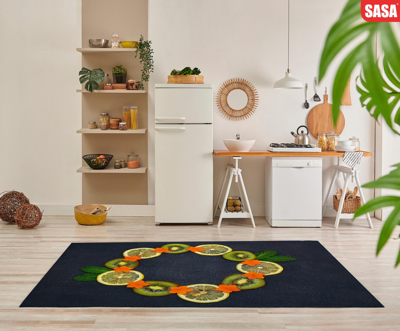 Kiwi &Lemons Kitchen Carpet