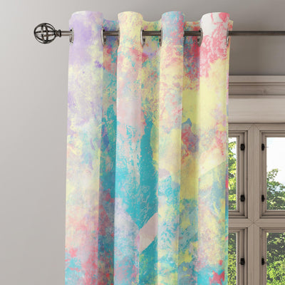Foggy Rainbow Painted Pattern Curtain