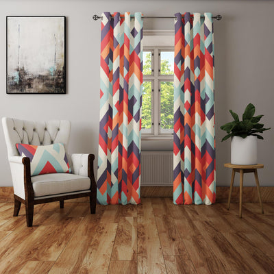 Seamless Geometric Solid Pattern Curtain