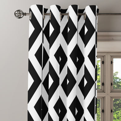 Black & white Geometric Pattern Curtain