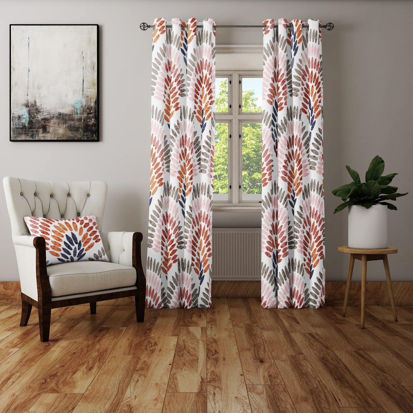 Boohoo Floral Winds Pattern Curtain