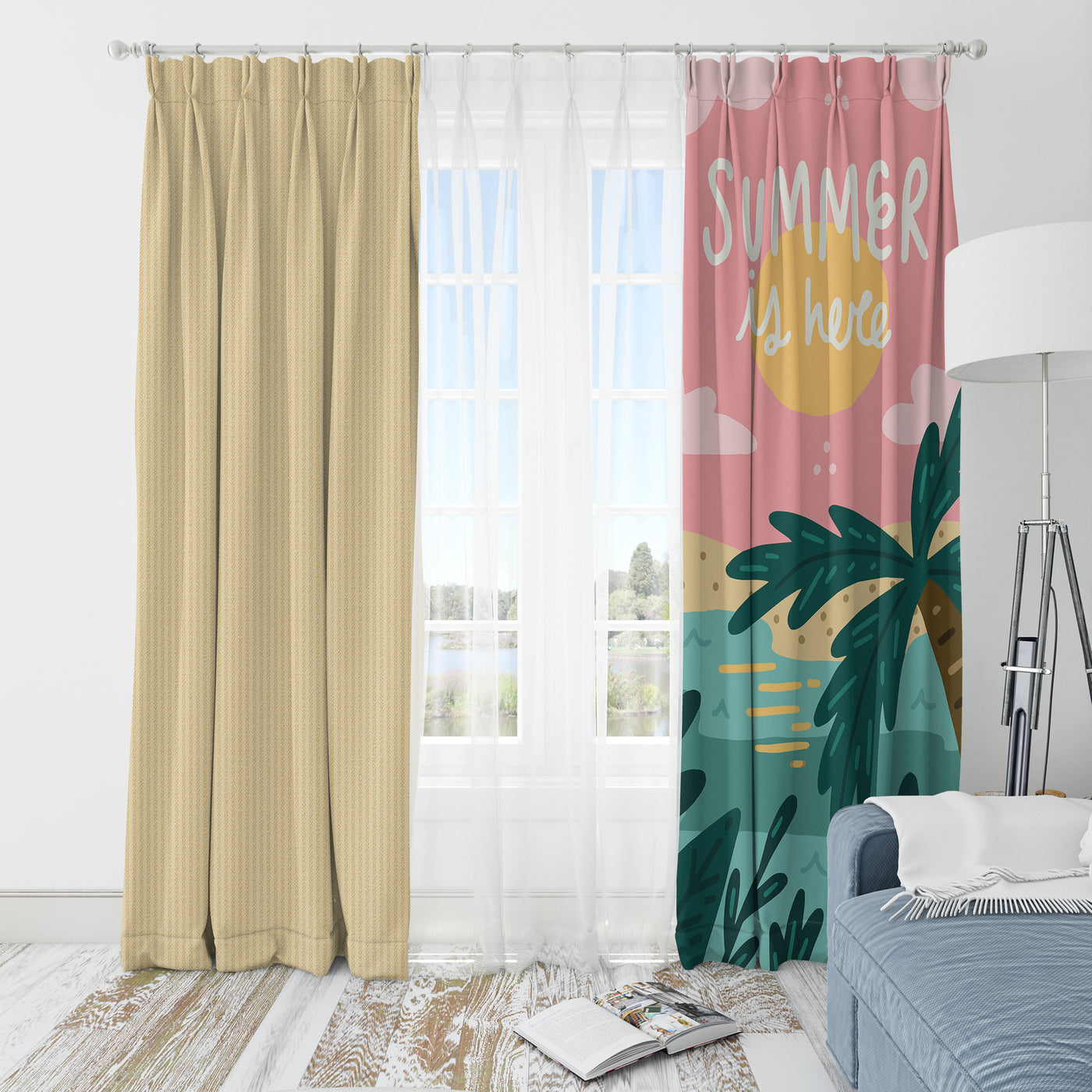 Summer Is Here Curtain ( Set of 2)