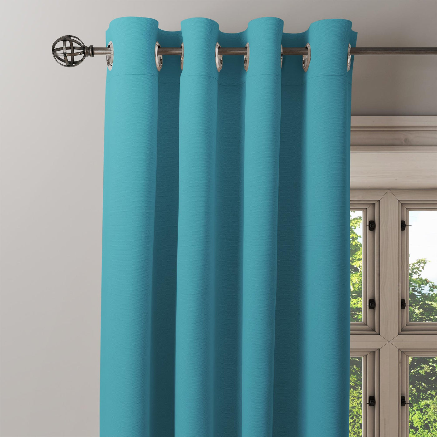 Turquoise curtain