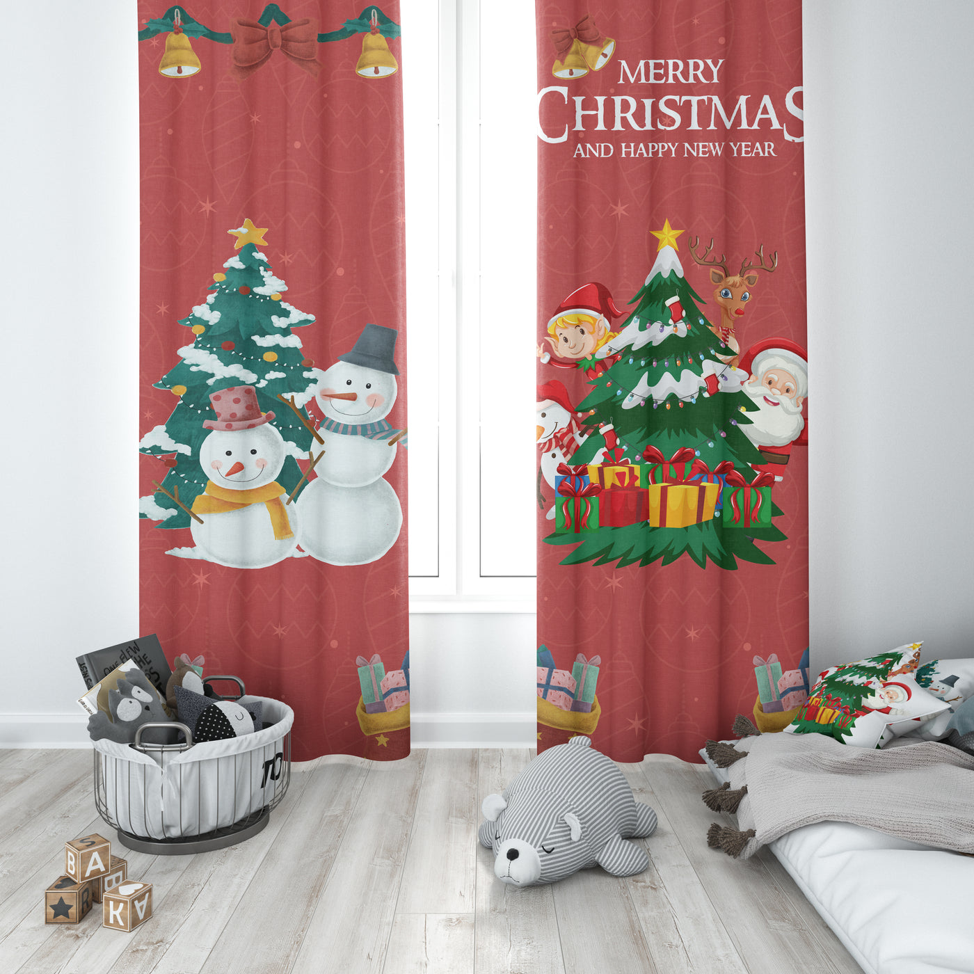 Christmas  Tree  Kids  Curtain